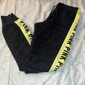Victoria secret pink sweatpants size small dark grey